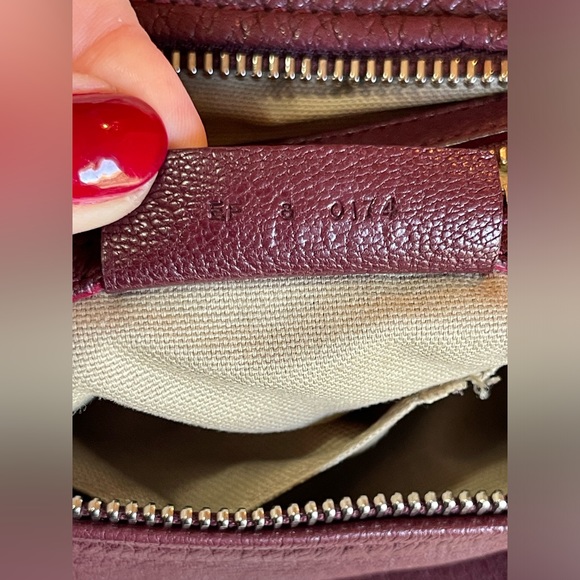 💵SOLD💵 GIVENCHY Metallic Sugar Goatskin Medium Pandora Bordeaux Handbag - Picture 11 of 16